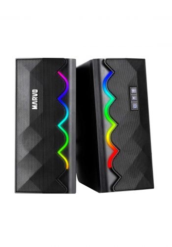 Marvo Scorpion SG-269 2.0 USB Powered Speakers Rainbow LED -  Black سبيكر