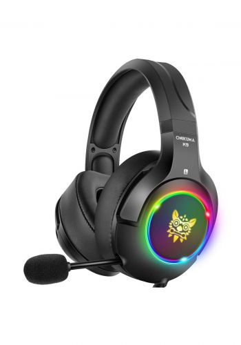 Onikuma K9 RGB Gaming Headset3.5mm Jack Stereo Noise-cancelling Microphone - Black  سماعة رأس