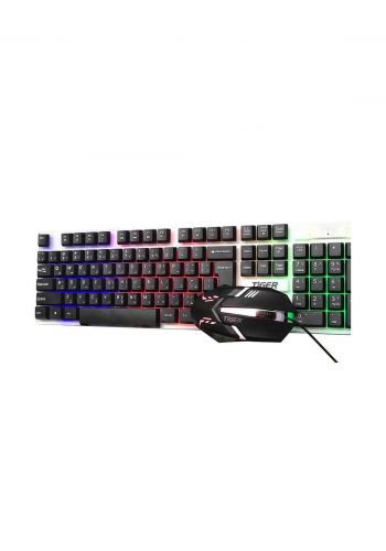 Tiger XG-1 RGB Combo Keyboard And Mouse Gaming - Black  لوحة مفاتيح وفأرة