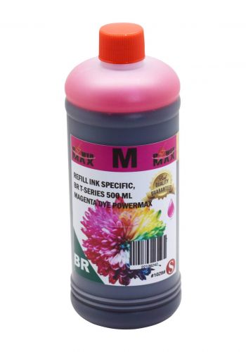 Powermax Refill Ink Brother T-Series Magenta Dye 500 ml حبر ريفل