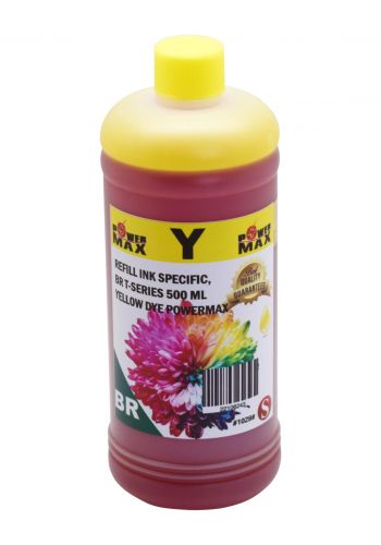 Powermax Refill Ink Brother T-Series Yellow Dye 500 ml حبر ريفل