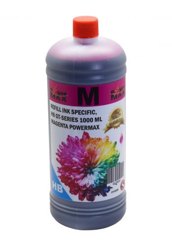 Powermax Refill Ink HP GT-Series Magenta Dye 1000 ml حبر ريفل