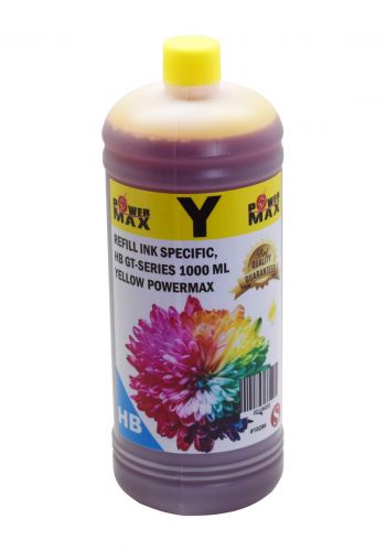 Powermax Refill Ink HP GT-Series Yellow Dye 1000 ml حبر ريفل