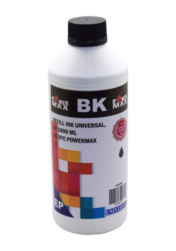 Powermax Refill Ink Universal Epson BK Dye 1000 ml حبر ريفل
