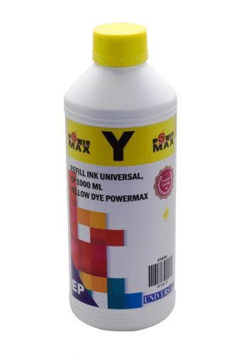 Powermax Refill Ink Universal Epson Yellow Dye 1000 ml حبر ريفل