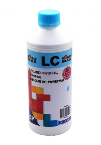 Powermax Refill Ink Universal Epson Light Cyan Dye 1000 ml حبر ريفل