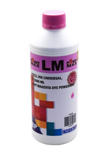 Powermax Refill Ink Universal Epson Light Magenta Dye 1000 ml حبر ريفل