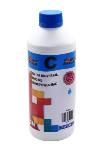 Powermax Refill Ink Universal Canon Cyan Dye 1000 ml حبر ريفل