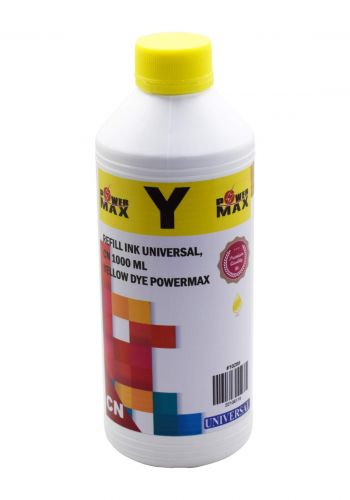 Powermax Refill Ink Universal Canon Yellow Dye 1000 ml حبر ريفل