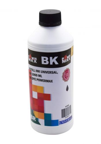 Powermax Refill Ink Universal Brother BK Dye 1000 ml حبر ريفل