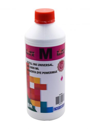 Powermax Refill Ink Universal Brother Magenta Dye 1000 ml حبر ريفل