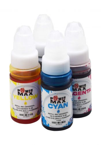 Powermax Refill Ink Kit Universal Canon G-Series (135 ml BK and 3 x 70 ml CMY Dye ) طقم حبر ريفل