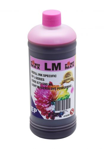 Powermax Refill Ink Epson L-Series Code 673 Light Magenta Dye 500 ml حبر ريفل