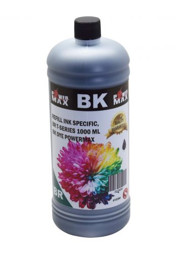 Powermax Refill Ink Brother T-Series BK Dye 1000 ml حبر ريفل