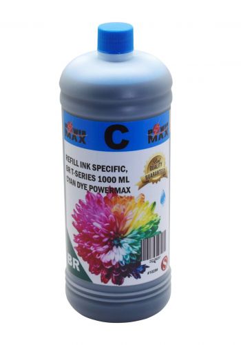 Powermax Refill Ink Brother T-Series Cyan Dye 1000 ml حبر ريفل