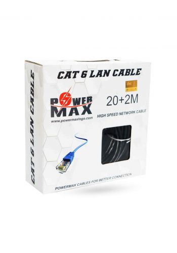 Power Max SFTP CAT6 Net Cable 20+2M - Blue  كابل ايثرنت