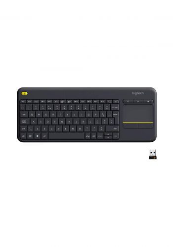 Logitech K400 Plus Keyboard Wireless With Touchpad - Black لوحة مفاتيح