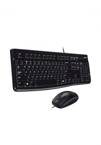 Logitech MK120 Wireless keyboard and Mouse Combo - Black لوحة مفاتيح وفأرة