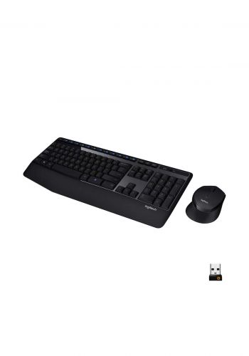 Logitech MK345 Wireless Combo with Full Size Keyboard and Right Handed Mouse -Black لوحة مفاتيح وفأرة