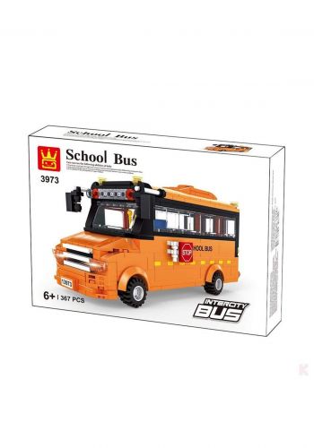 Wange 3973 Intercity School Bus - 367 Pieces لعبة مكعبات باص المدرسة