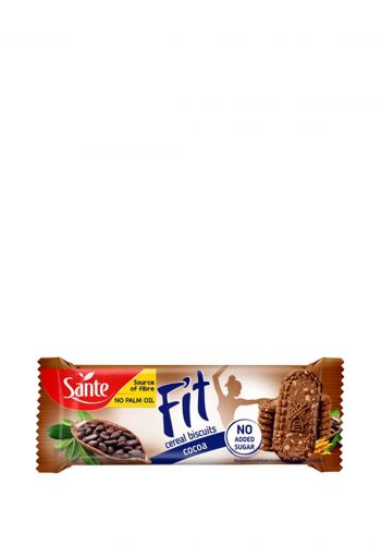 بسكويت برقائق حبوب القمح بالكاكاو 50 غرام Sante Fit Cereal Biscuits With Chocolate