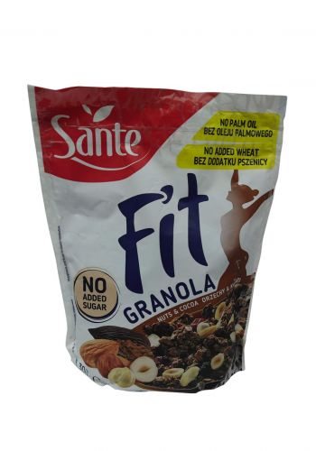 Sante 29151 Fit GranolaWith Cocoa And Nuts 300g رقائق الحبوب بالمكسرات والكاكاو