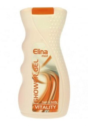Elina-Med   Shower Gel Vitality for Women Hair& Body   شور جل  للشعر والجسم للنساء 300مل من ألينا ميد Vitality