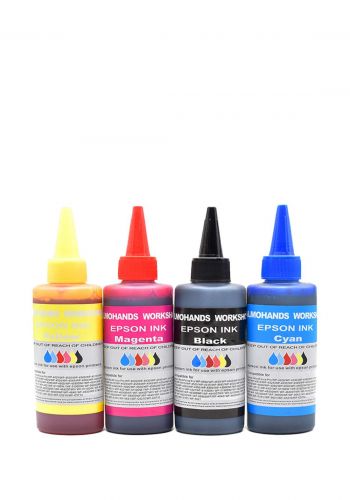Almohands Workshop Professional Refill Ink (100ml x 4) (Cyan, Magenta, Yellow, Black) سيت احبار للطابعة 

