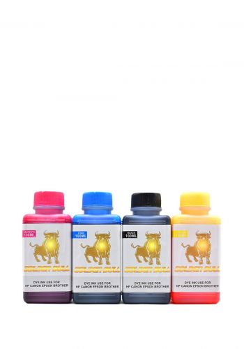 Golden Blue Dya Ink Use For HP Canon Epson Brother (100ml×4) - حبر