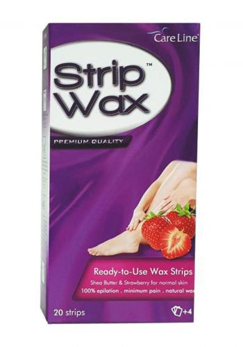 Careline (24115c) Strip Wax 20strips Strawberry شرائح شمع 