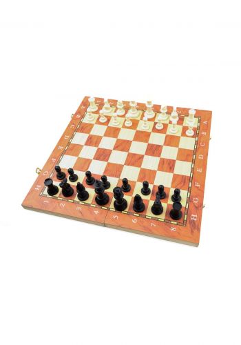 Foldable Wooden Chess Set مجموعة لوح الشطرنج الخشبي