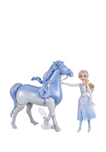 دمية السا مع حصانها المائي 32.4 × 49.5 × 10.8 سم Disney Frozen 2 Elsa and Swim & Walk Nokk Figures
