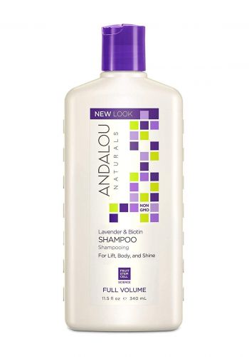 27100 Andalou Naturals Lavender Biotin Shampoo Full Volume 340ml شامبو للشعر