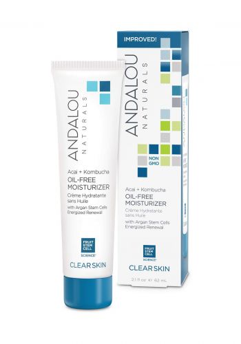 2447 Andalou Naturals Clear Skin Acai + Kombucha Oil-Free Moisturizer 62ml  كريم نهاري للبشرة
