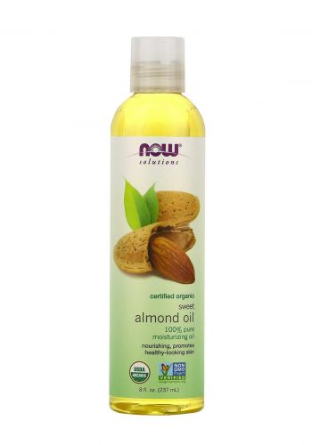 Now Foods Solutions Organic Sweet Almond Oil 237ml زيت اللوز الحلو العضوي 