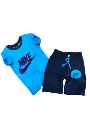 tracksuit for boys blue  (t-shirt+short) ( تراكسوت ولادي سمائي(شورت و تيشيرت