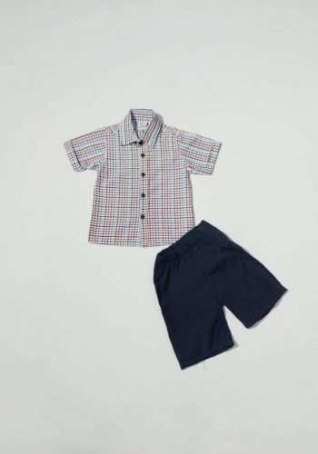 Boys' outfit (shirt and short) طقم ولادي (قميص وشورت )