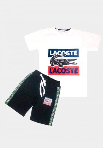 tracksuit for boys white (t-shirt+short) ( تراكسوت ولادي ابيض  (شورت و تيشيرت