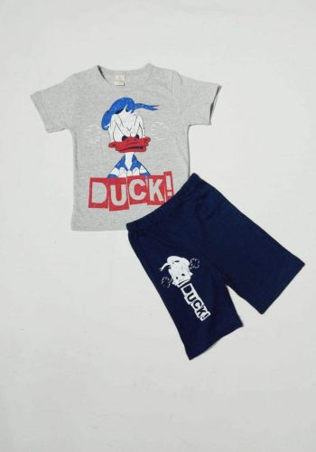 tracksuit for boys grey  (t-shirt+short) ( تراكسوت ولادي  رصاصي  (شورت و تيشيرت