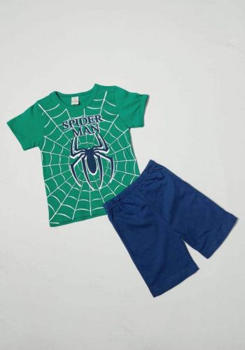 tracksuit for boys  green (t-shirt+short) ( تراكسوت ولادي  اخضر (شورت و تيشيرت