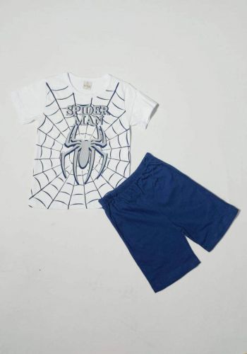 tracksuit for boys white (t-shirt+short) ( تراكسوت ولادي  ابيض (شورت و تيشيرت