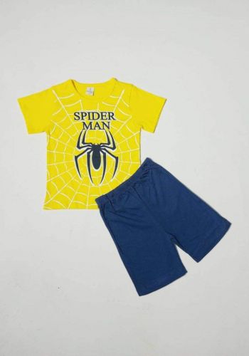 tracksuit for boys yellow (t-shirt+short) ( تراكسوت ولادي اصفر  (شورت و تيشيرت
