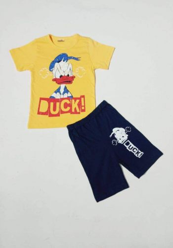 tracksuit for boys yellow (t-shirt+short) ( تراكسوت ولادي اصفر  (شورت و تيشيرت