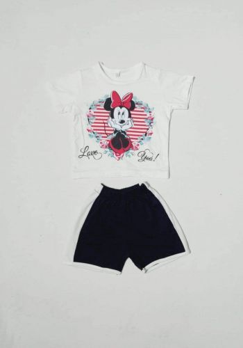 tracksuit for girls  white (t-shirt+short) ( تراكسوت بناتي ابيض  (شورت و تيشيرت