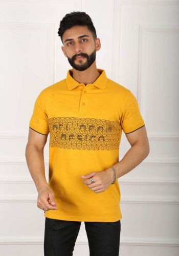 تيشيرت رجالي اصفر اللون