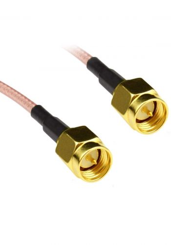 Sma  Male to Sma Male  Coaxial  Cable 30cm  - Pink كابل