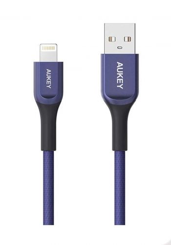 AUKEY CB-AKL2  USB A To Lightning Kevlar Cable  2 M - Blue كابل