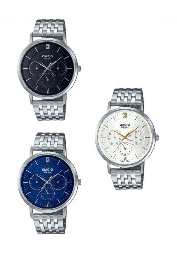 Casio Wrist Watch MTP-B300D-1AVDF ساعة رجالية مقاومة للماء مشبك معدني بطيات ثلاثية من كاسيو