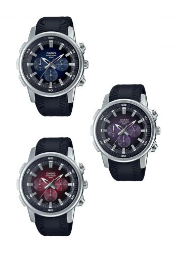 Casio Wrist Watch MTP-E505-2AVDF ساعة رجالية حزام جلد مقاومة للماء من كاسيو