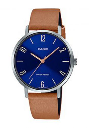 Casio Wrist Watch LTP-VT01L-2B2UDF ساعة نسائية حزام جلد مقاومة للماء من كاسيو   
